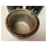 Japanese Bento Tray and Stoneware Blue Willow Tea Cups