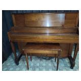 Vintage Cable Upright Piano with Bench