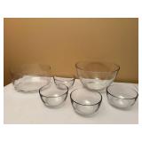 Glass Salad Bowl Set