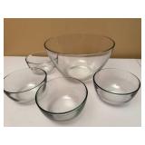 Glass Salad Bowl Set
