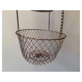 Copper Toned Three Tier Hanging Fruit Basket
