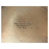Pewter Paul Revere Bowl Reproduction