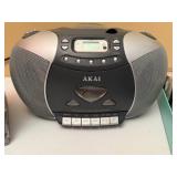 Akai Boom Box Radio Cassette Player, Tapes and CD