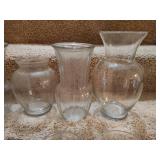 Assorted Large Glass and Crystal Vases and more