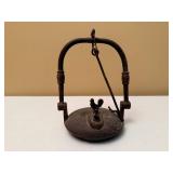 19th Century Rave Miners Lamp with Rooster Flame