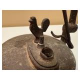 19th Century Rave Miners Lamp with Rooster Flame