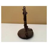 19th Century Rave Miners Lamp with Rooster Flame