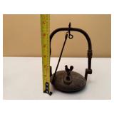 19th Century Rave Miners Lamp with Rooster Flame