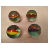Four Large Cats Eye Marbles