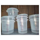Lot of Reusable Plastic Containers w/Lids & Serving Trays
