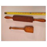 Antique Potato Masher & Rolling Pin