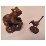 Assortment of Carved Stone & Metal Animals