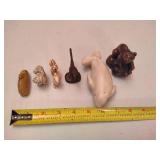 Assortment of Carved Stone & Metal Animals
