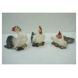 vintage colorful chickens