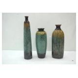 Pottery Vase Set (3ct)
