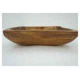 Vintage Hand-Carved Wood Bowl