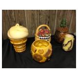 Vintage Cookie Jars & a Vase