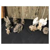 Collection of Flocked Bunnies
