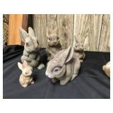 Collection of Flocked Bunnies