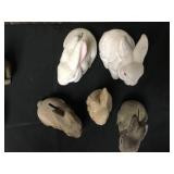 Collection of Flocked Bunnies
