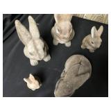 Collection of Flocked Bunnies