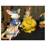 Vintage Ceramic Bunny Cookie Jars