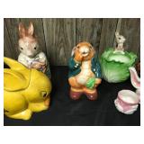 Vintage Ceramic Bunny Cookie Jars
