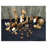 Wooden Figurine Lot