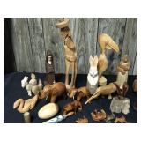 Wooden Figurine Lot