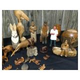 Wooden Figurine Lot