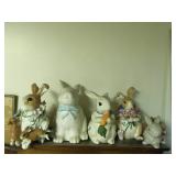 5 Pc Bunny Cookie Jars