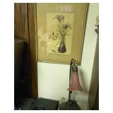 Floral Lamp and Picture