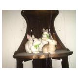 Wall Shelf w/ Bunny Figurines