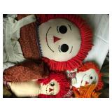 Antique Raggedy Anne + Andy Dolls
