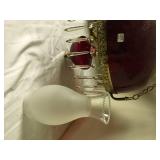 Antique Cranberry Hanging Lamp