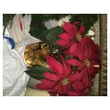 Greenery and Poinsettias