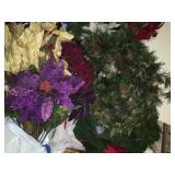 Greenery and Poinsettias