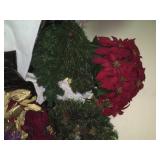 Greenery and Poinsettias