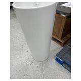 Swiss MadisonMonaco Circular Basin Pedestal Sink in Matte White