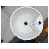 Swiss MadisonMonaco Circular Basin Pedestal Sink in Matte White