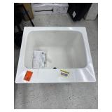 MUSTEE22 in. x 25 in. x 13.75 in. Molded Fiberglass Drop in Utility Sink in White