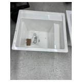 MUSTEE22 in. x 25 in. x 13.75 in. Molded Fiberglass Drop in Utility Sink in White