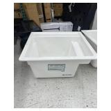 MUSTEE22 in. x 25 in. x 13.75 in. Molded Fiberglass Drop in Utility Sink in White
