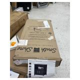 South ShoreAxess Pure Black Microwave Cart with Storage