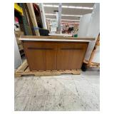 Simply Living 36 in. W x 18 in. D x 19.7 in. H Bath Vanity in Teak with Ivory White Engineered Marble Top