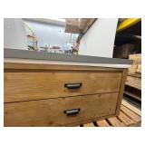 Ari Kitchen and BathKane 36 in. W x 18.5 in. D Bath Vanity in Weathered Fir with Concrete Vanity Top in Gray with Gray Basin