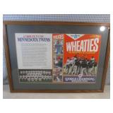 (D-4) Framed Minnesota Twins 1987 W...