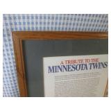 (D-4) Framed Minnesota Twins 1987 W...