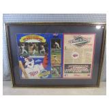 (D-4) Framed Minnesota Twins 1991 W...