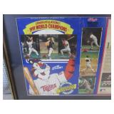 (D-4) Framed Minnesota Twins 1991 W...